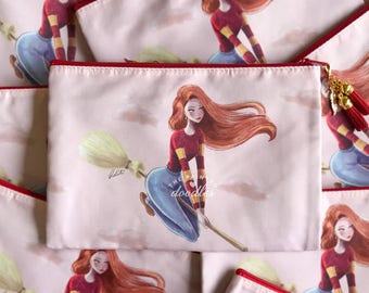 Harry Potter Gift, Harry Potter Bag, Harry Potter Pouch, Harry Potter Makeup Bag, harry potter art, Cosmetic bag, makeup pouch, purse