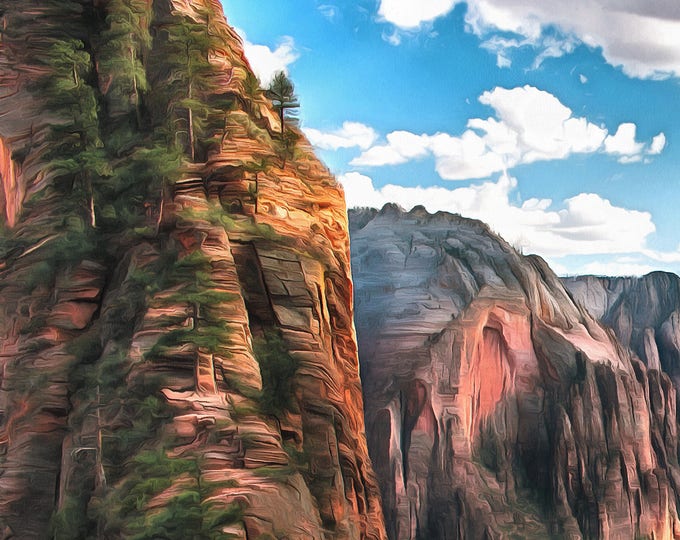 Angels Landing canvas, United States print, USA Poster, canvas, Interior decor, room design, USA picture, art picture, gift, poster