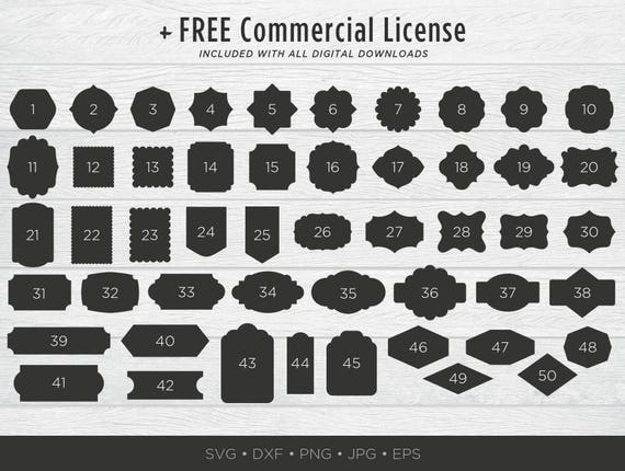 Download 50 Tag Shapes SVG Bundle | Label Shapes SVG | Gift Tag SVG ...