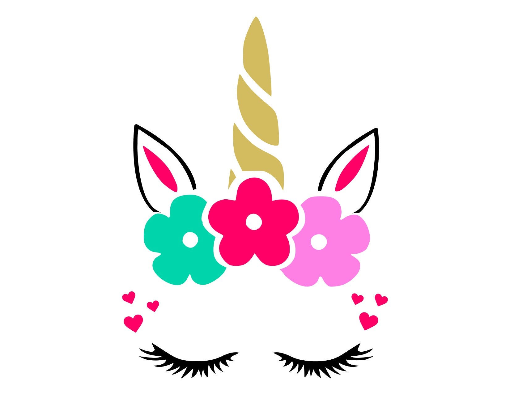 Unicorn Face SVG Cutting Files