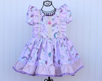 Sumina Dress Unicorn Tapestry Violet