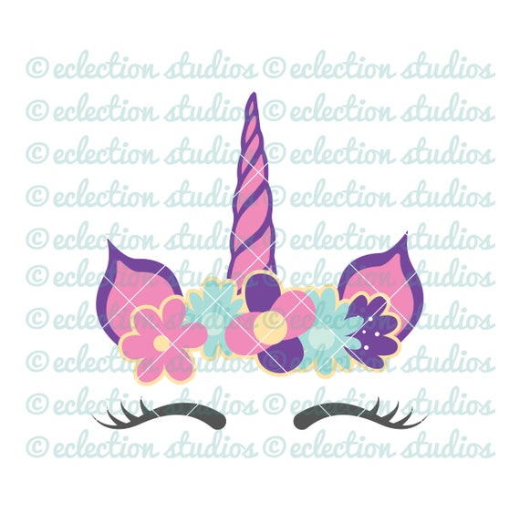 unicorn svg unicorn horn and ears cake topper unicorn face