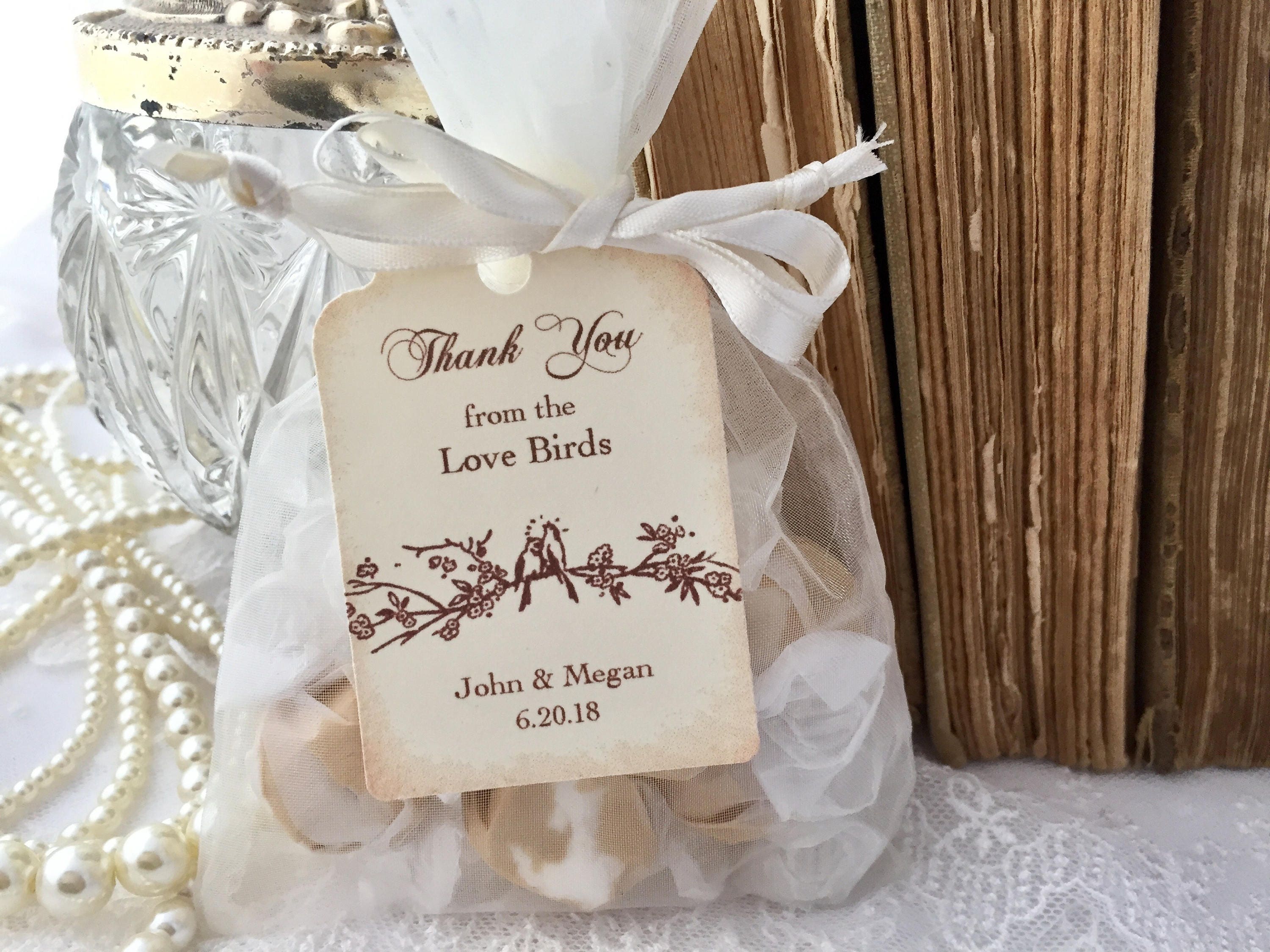 Birds Favor Bags Bird Wedding Bags Love Bird Organza Bags