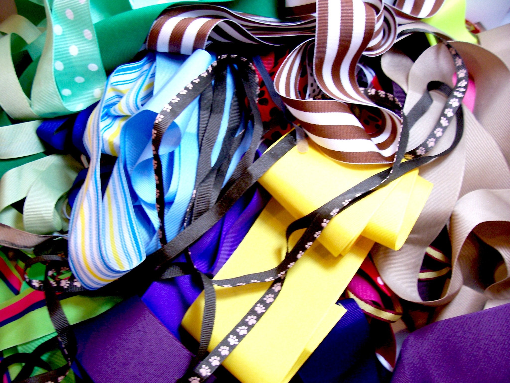 Ribbon Scraps Bag of Assorted Grosgrain Ribbon Scraps x 1
