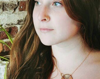 Saturn Necklace, Capricorn Necklace, Aquarius Necklace, Hammered Copper Necklace, Planet Necklace, Zodiac Necklace, Astrology Jewelry