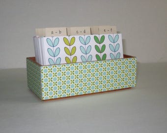 Address Card File…Bamboo...Wedding Guest Book Alternative...Address Book...Printed Address Cards