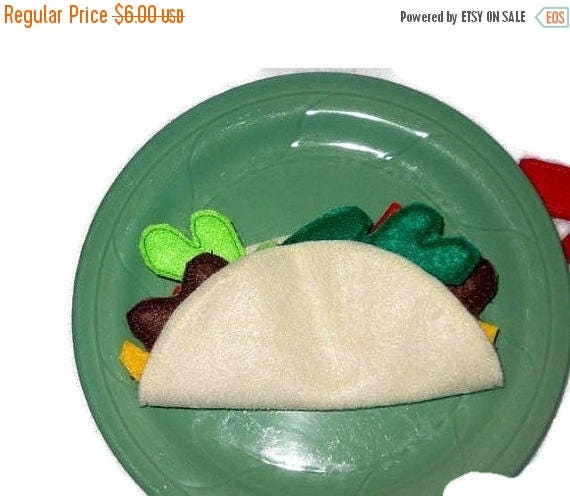 SALE PRETEND PLAY Felt Bean Or Meat Taco #Pf2551 Il_570xn
