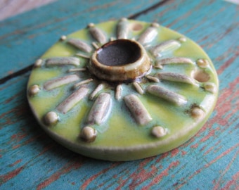Lime Pendant, Art Bead, Handcrafted Pendant, ClassicBead, Classic Bead, tracee