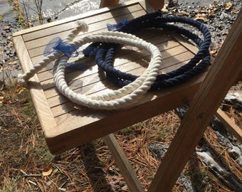 Tied the Knot Wedding Ceremony Rope - 5ft Navy Blue - 5ft Off White - Cream Rope - Cotton Rope - 3ft available - Wedding Rope