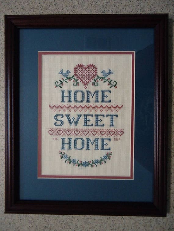 Home Sweet Home Sampler Inspirational Cross Stitch Picture