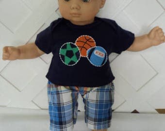 Bitty Baby Boy 2 pc. cute  pants set, doll clothes