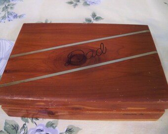 J B DEERE cedar craft DAD CEDAR box fathers day