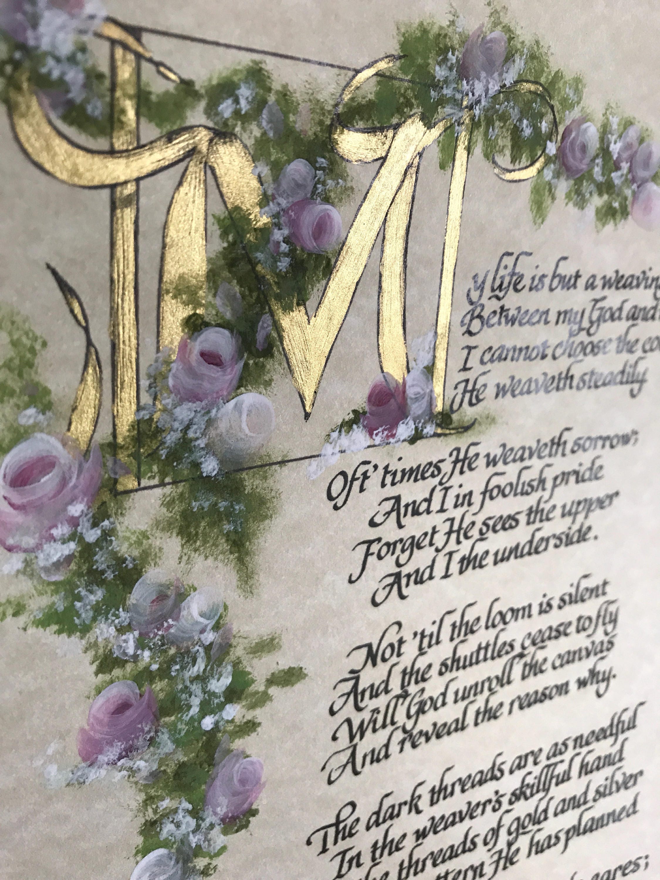 Custom/My Life is but a Weaving/Tapestry Poem/Corrie ten