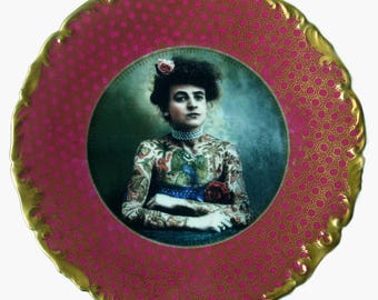 The Tattooed Lady Portrait Plate 8.5"