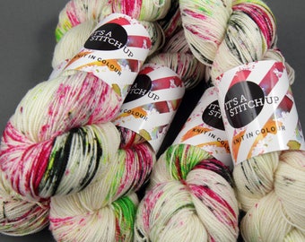 Hand-dyed superwash ethical merino 4 ply/sock weight yarn ‘Rotten Apple’ 100g