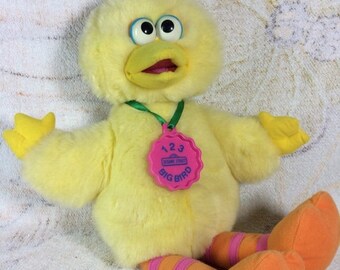 SUMMER SALE 1994 Big Bird TALKING plush Kid Dinension Sesame Street Muppets