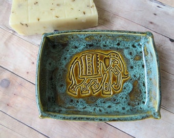 Ceramic soap dish, clay soap dish nature pottery soap dish stoneware soap dish elephant natural holder,handmade ceramics and pottery