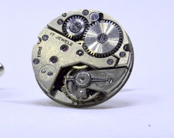 Watch movement cufflinks ideal gift for a wedding, birthday or anniversary