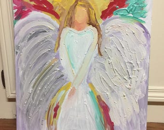 Angel - Original Painting on 16x20 Wrapped Canvas