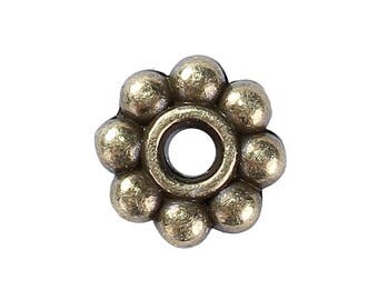 100 pcs Silver Plated Grommets EYELETS Fits Beads with 5.5mm