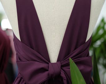 Plum dress plum party dress dark plum party dress plum prom dress backless dress plum bridesmaid dresses dark plum cocktail dress