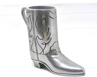 Vintage Wilton Armetale Pewter RWP Cowboy Boot~Noggin Beer Stein~Mug