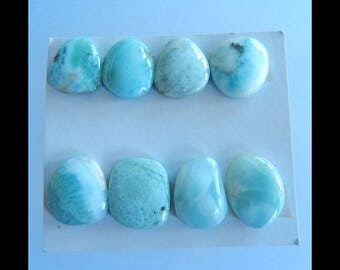SALE,8 PCS Larimar Cabochons Gemstone jewelry Cabochons,Beautiful Cabochon,15.85g