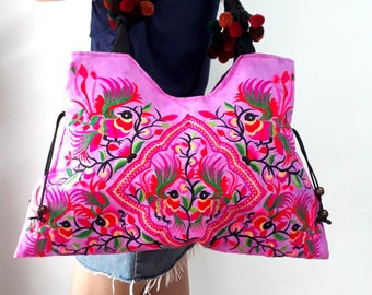 Ethnic Hmong Vintage style Tote Thai Shoppers Shoulder Bag