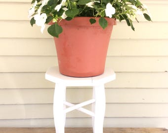 Vintage Wooden Plant Stand / Octagonal Plant Stand / Fern Stand