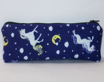 Padded Pipe Pouch, Unicorns Moons, Glass Pipe Bag, Pipe Case, Padded Pouch, Girly Pipe Cozy, Weed Bag, Vape Pen Bag, 420 Gift - 7.5" LARGE