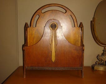Art Deco Magazine Rack Wood