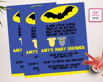 BATMAN BABY SHOWER, Batman Baby Shower Invitation, Batman Shower Invitation, Batman Invite, Baby Batman, Batman Baby, Batman Shower Invite
