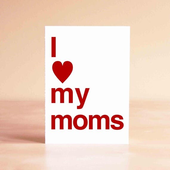 Lesbian Moms Card Lesbian Mother's Day Card Two Moms