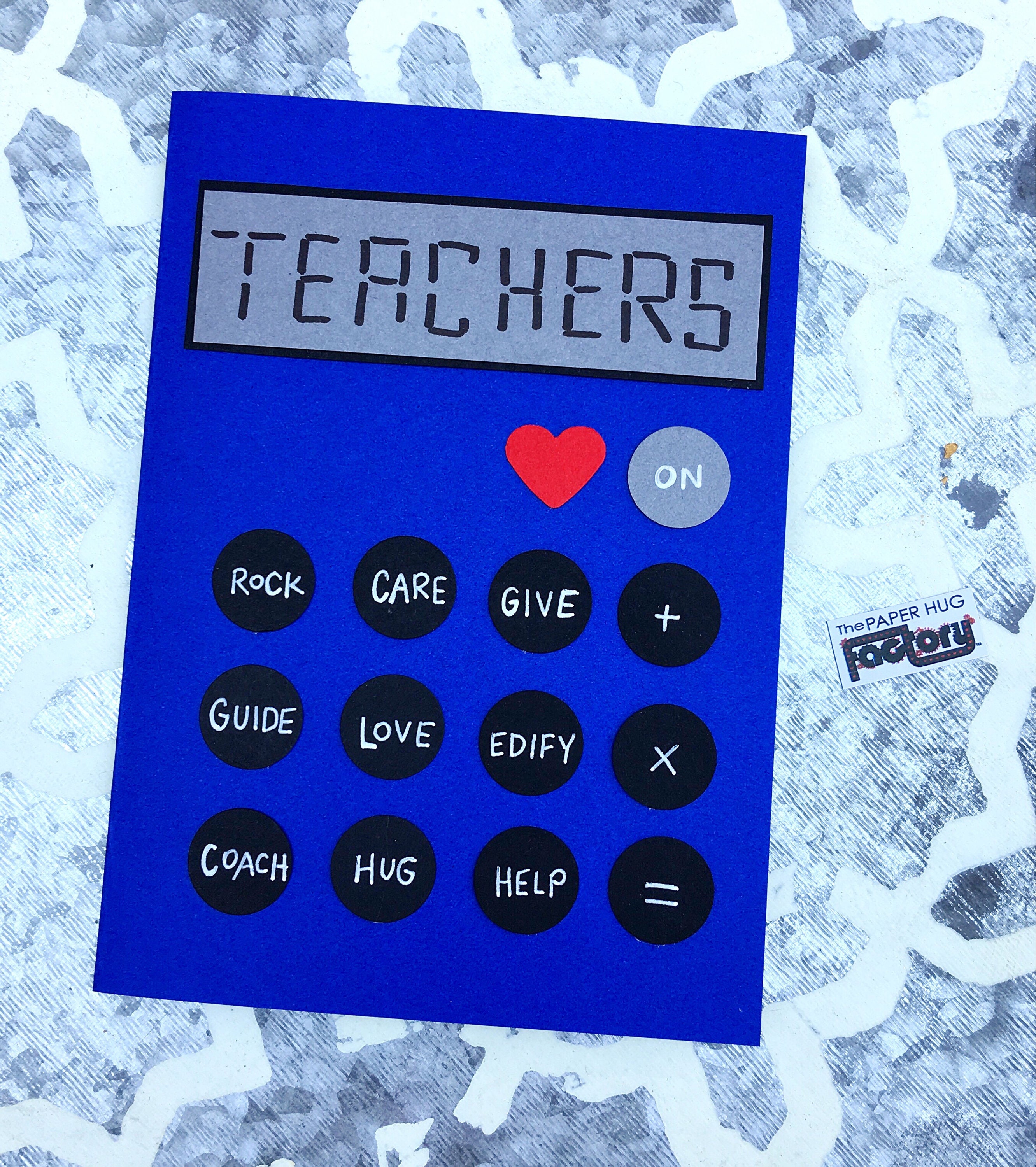 Card for Teachers great for Back to School Teacher gifts and