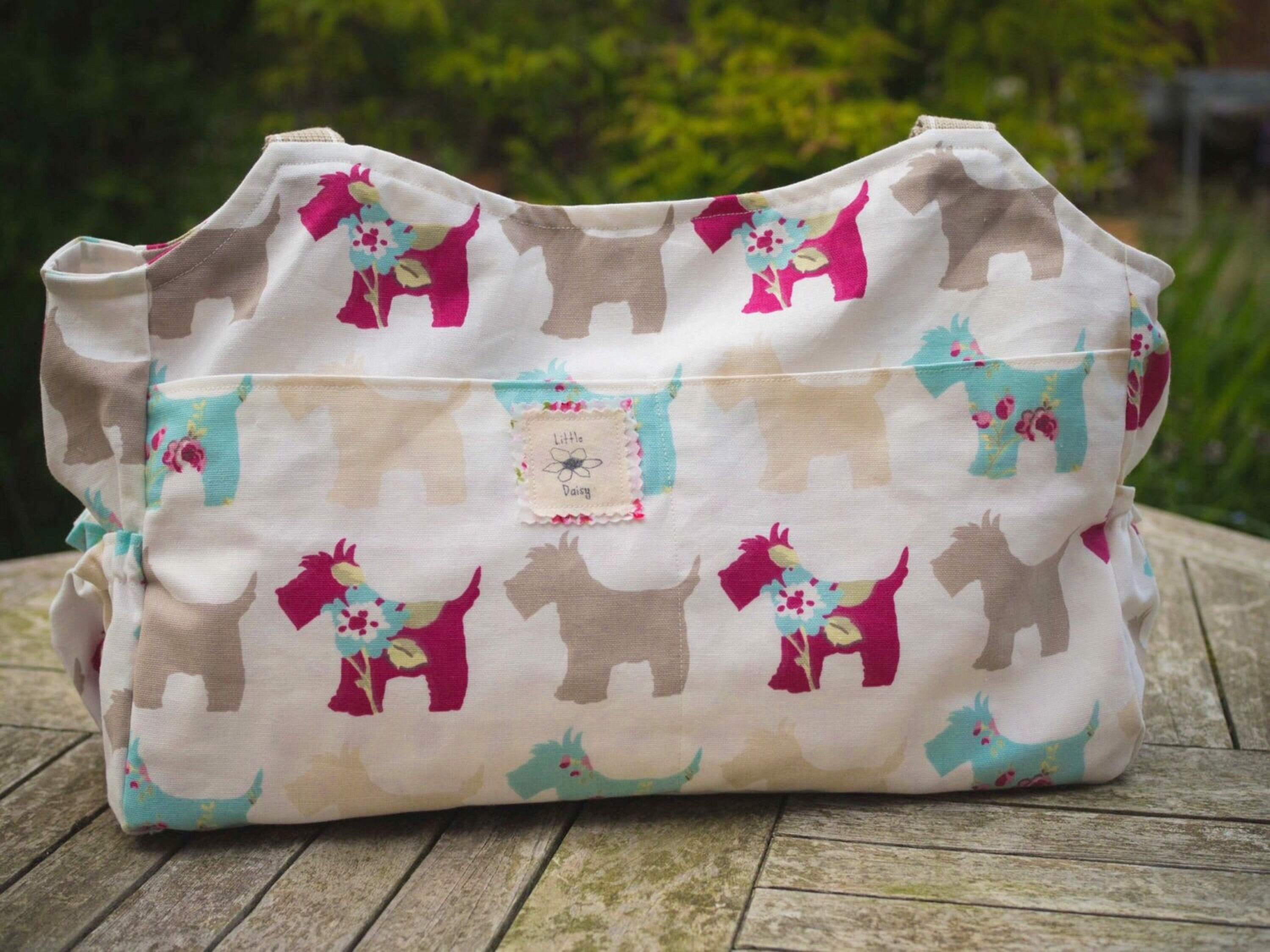 Scottie dog bag baby change bag nappy bag diaper bag large