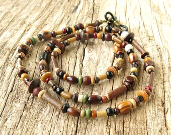 Glasses chain wood beaded eyeglass necklace sunglasses lanyard