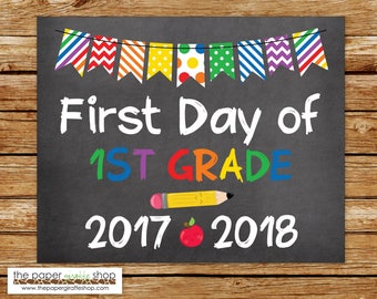 First and/or Last Day of School PRINTABLE Sign. Personalized