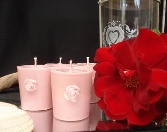 Candles votive scent Strawberry-pink shabby vibe