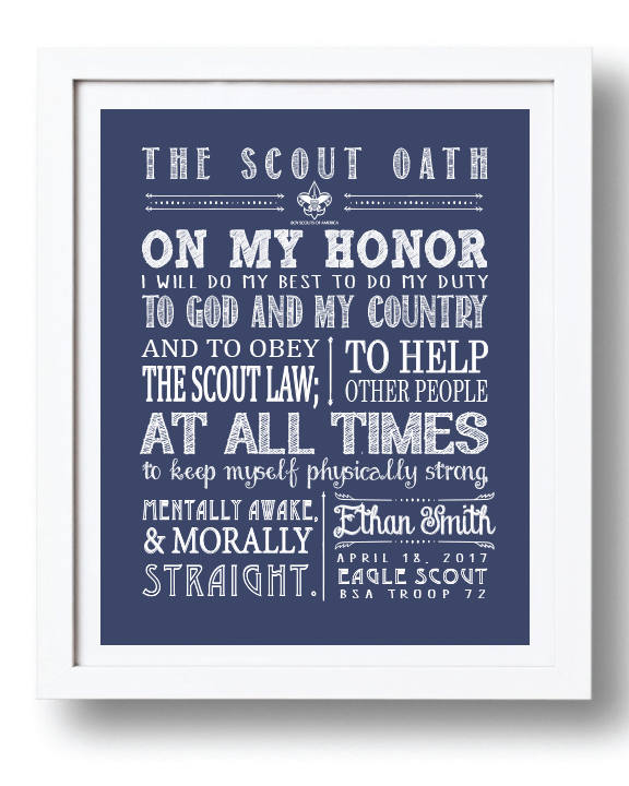 Eagle Scout Gift Printable The Scout Oath Printable