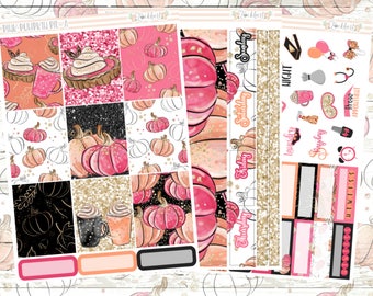 Pink Pumpkin Pie Weekly Planner Sticker Kit