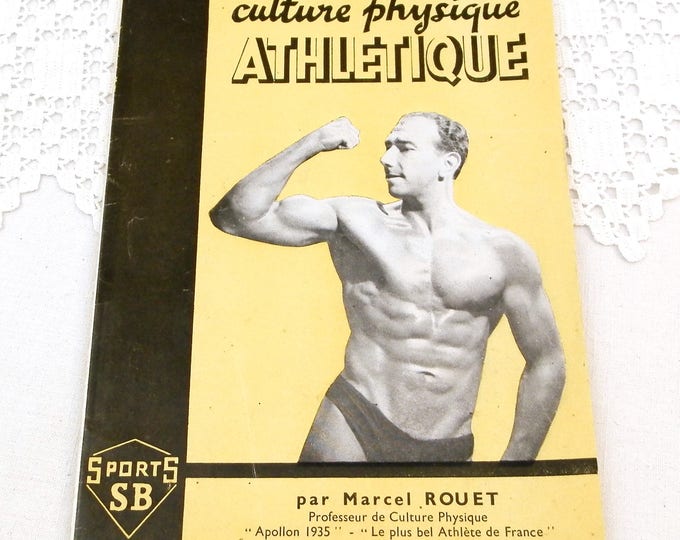 Rare Vintage 1945 French Body Building Book by Marcel Rouet, Retro Bodybuilding from France, 1940s Sport Manuel