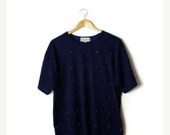 oversized navy shirt