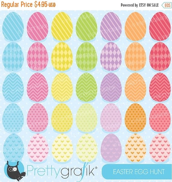 80% OFF SALE easter egg clipart commercial use, vector graphics, digital clip art, digital images - CL511 Il_570xn