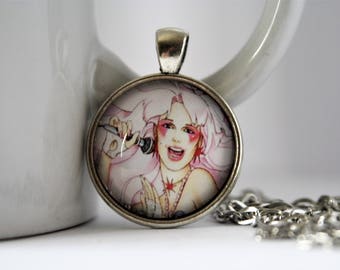1" 25MM Jem and the Holograms Glass Cabochon Pendant/Keychain/Necklace