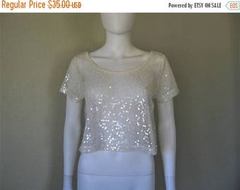 25% off SALE sheer mesh sequin top
