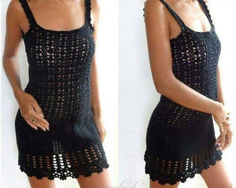 Crochet mini dress | Etsy