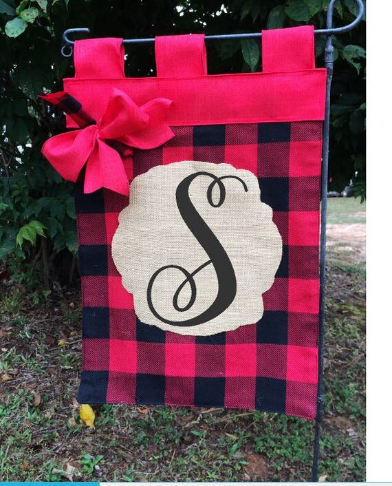 Buffalo Plaid Garden Flag Personalized Plaid Flag