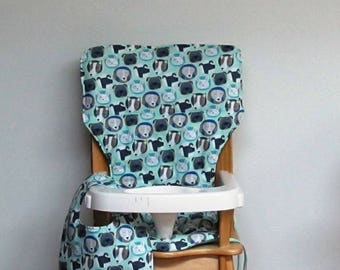 baby cotton high chair cushion, eddie bauer chair pad, kids feeding chair, child seat protector replacement cover, dogs with matching bib