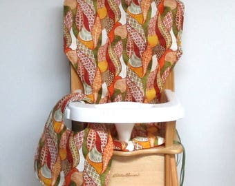 chair cushion, eddie bauer high chair cover, jenny lind chair pad, nursery furniture, custom kids furniture, fun jungle with matching bib