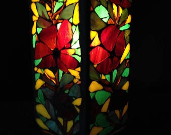 To order. Nice poppy, Mrs. Mosaic stained glass lamp.